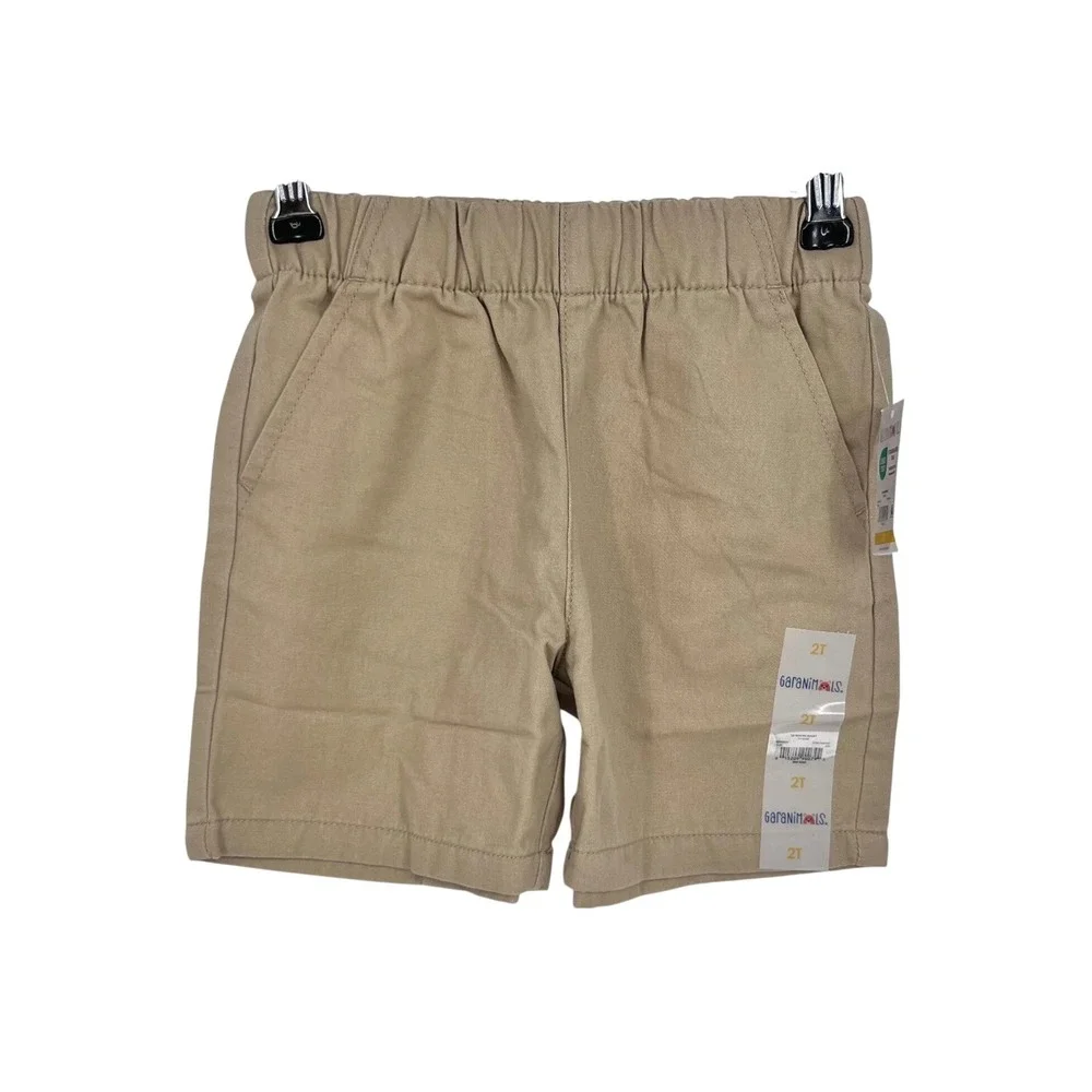 Garanimals T-Shirt Shorts Set Boys 2T Blue Tan Let's Shape the Future NEW